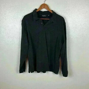 Eddie Bauer long sleeve pull over sweater in dark charcoal. Size L